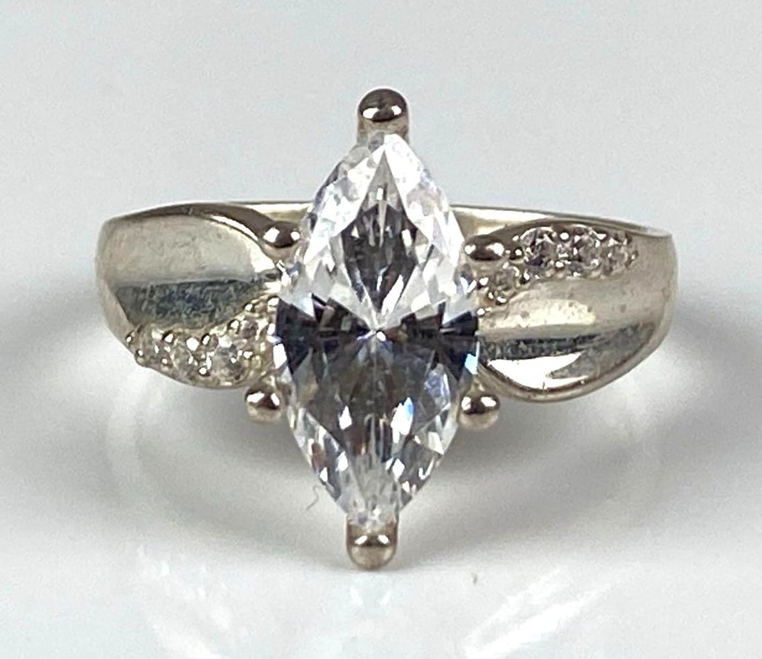 Sterling Silver DQCZ Ring: Size 9