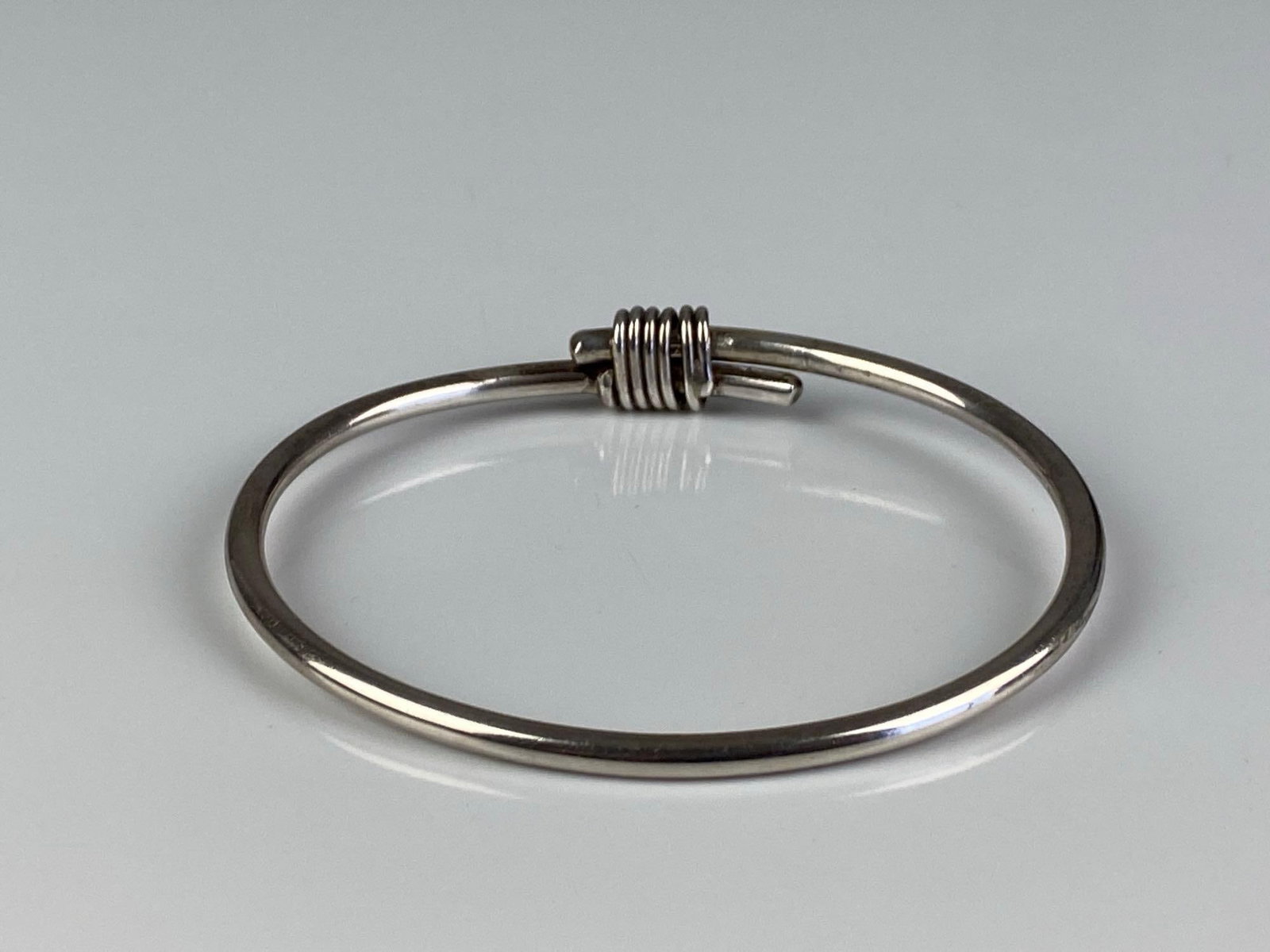 Sterling Silver Wire Wrapped Bagel Bracelet - 2