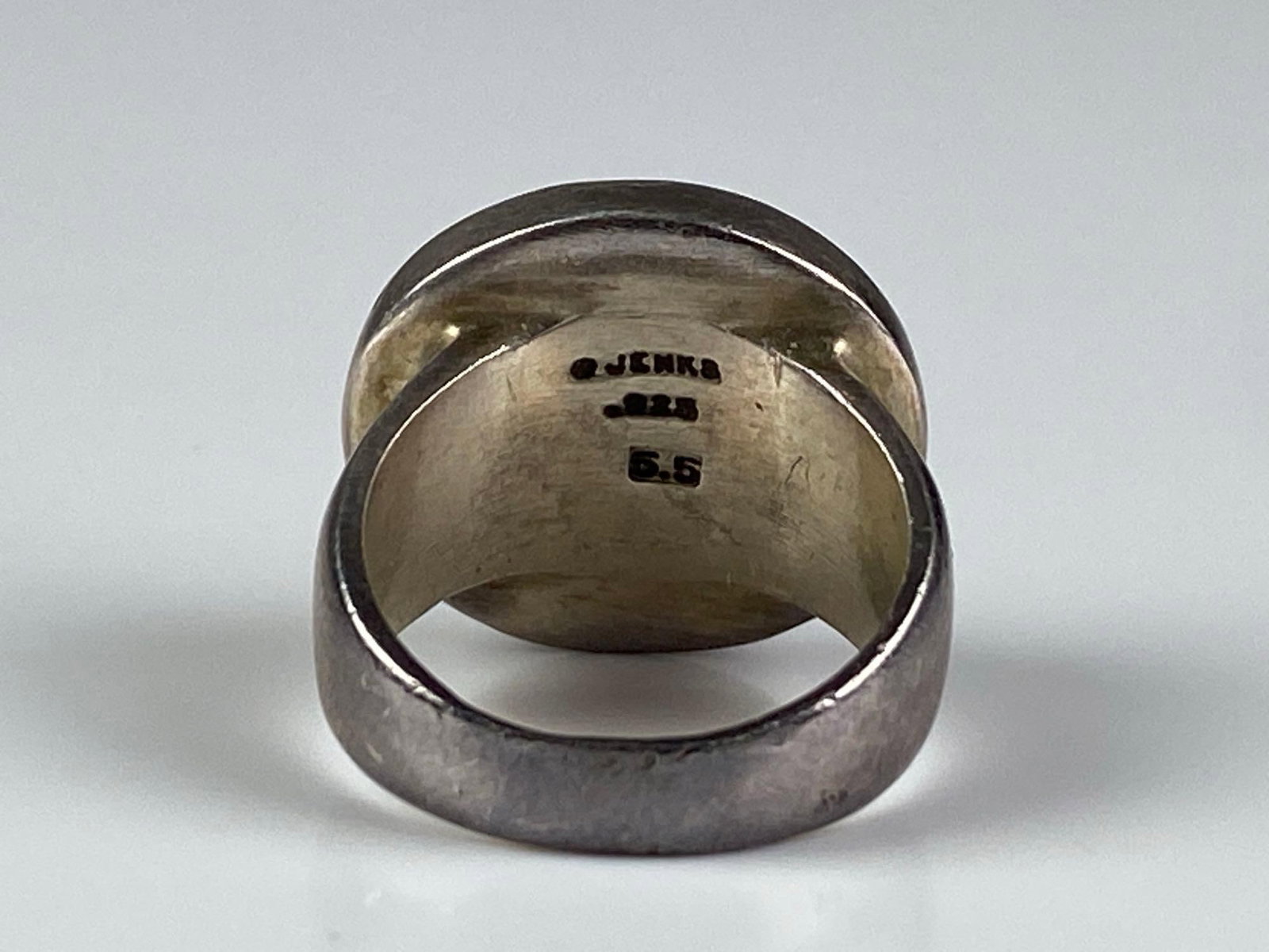 Jenks Signed Sterling Silver Target Ring - 3