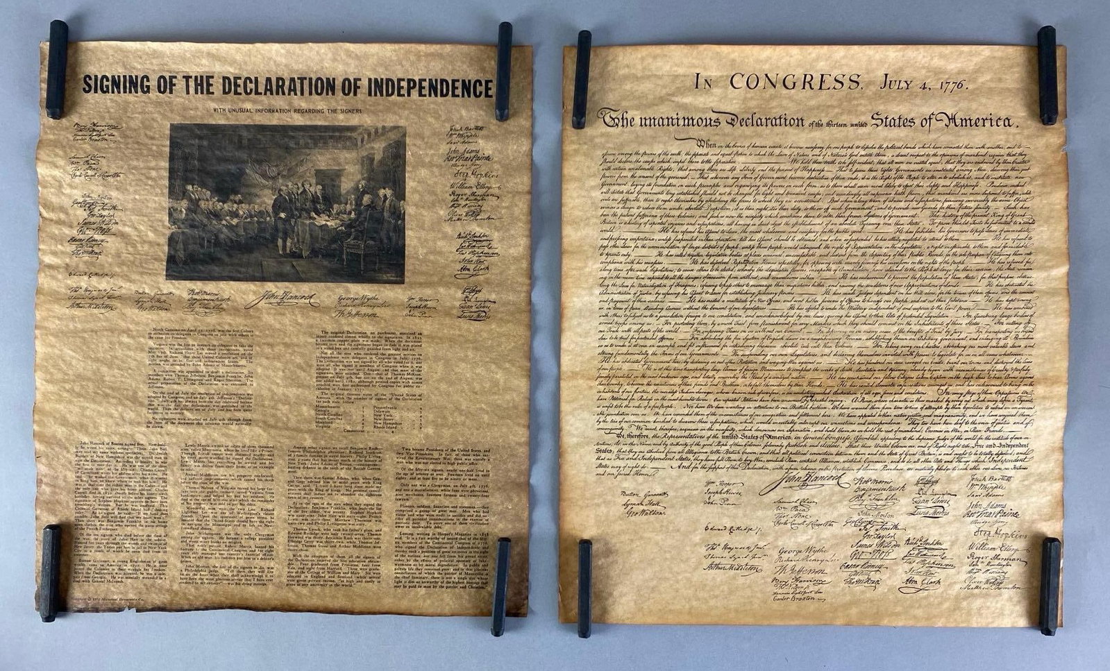 Group of 2 Vintage Replica US Declaration of Independence Posters (1 of 3)