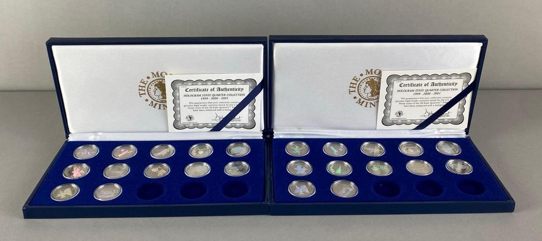 Group of 1999-2001 Hologram State Quarter Collections (1 of 3)