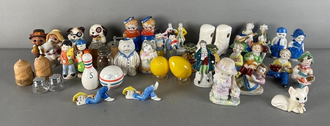 Group of Porcelain Figural Salt and Pepper Shakers (1 of 3)