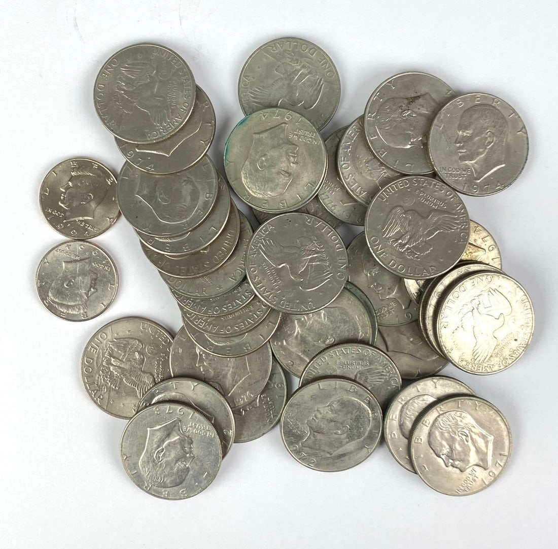 Group of Assorted 1970s - 1990s Coins (1 of 1)