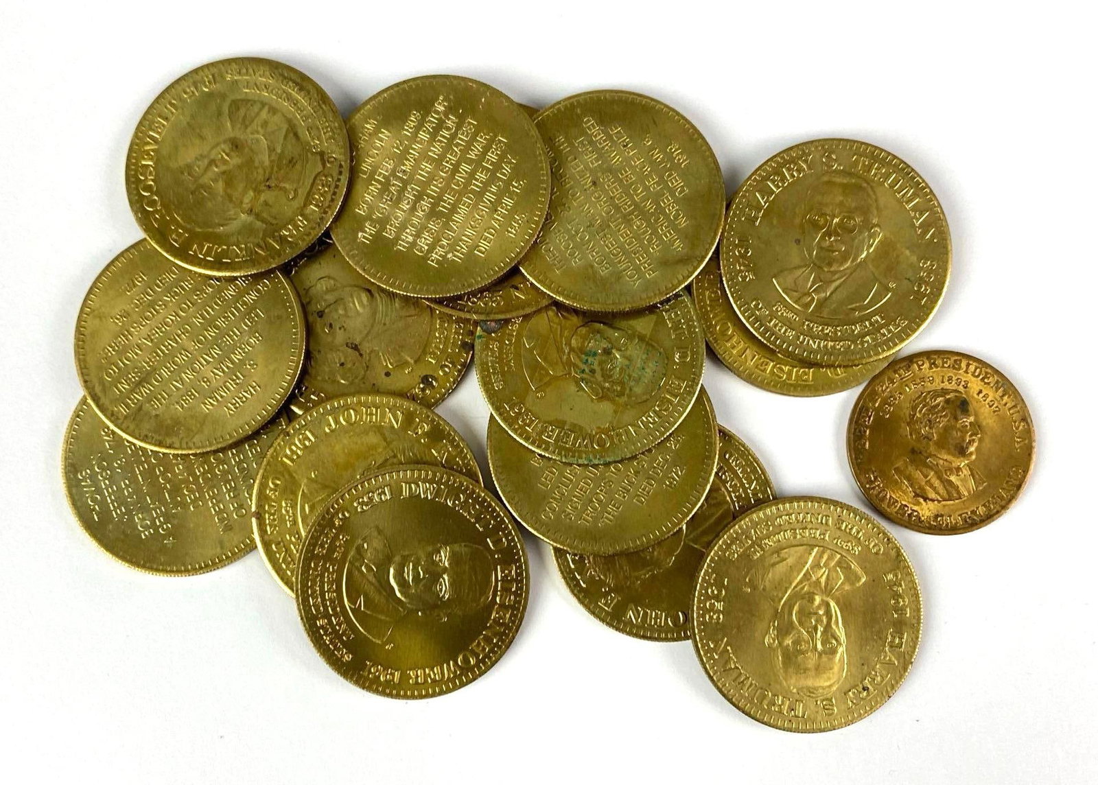 Group of Commemorative Brass Presidential Tokens (1 of 1)