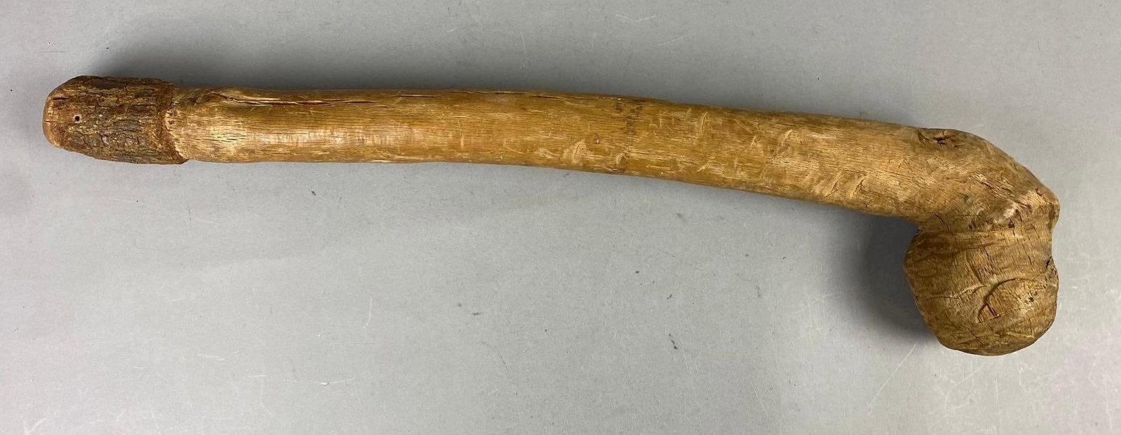 Modern Native American Ball Headed War Club: Measure 24 inches in length.