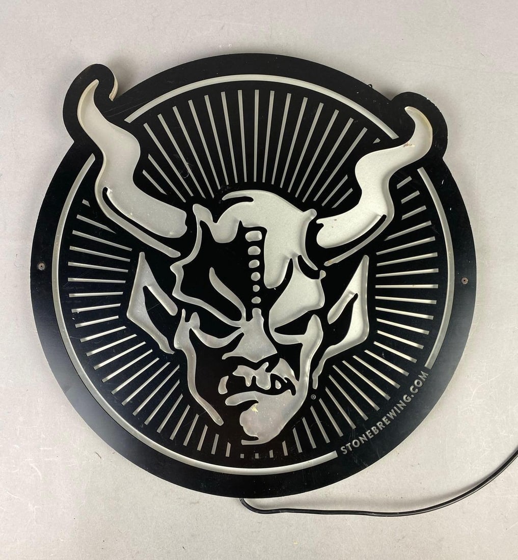 Stone Brewing Light Up Beer Display Sign - 2