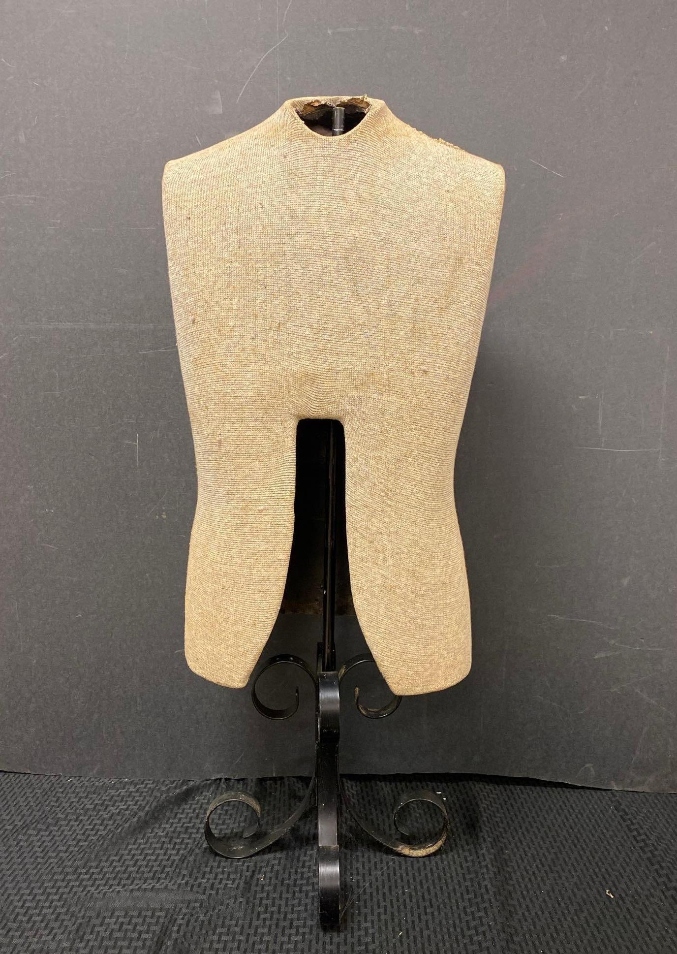 Vintage Adjustable Height Mannequin: body measures L 28 x W 28 inches.
