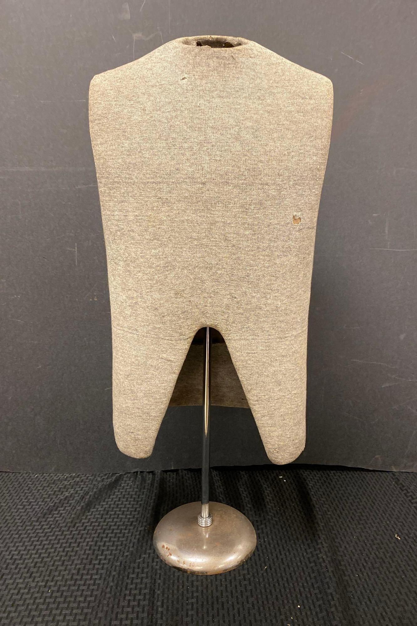 Vintage Adjustable Height Mannequin: Body measures L 27 x W 16 inches.