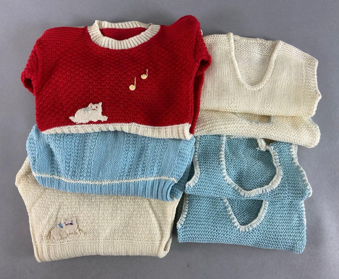 Group of 7 Knit Baby Vests and Outfits (1 of 3)