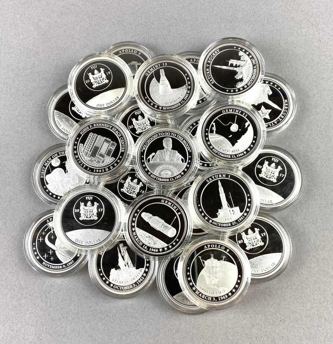 Group of Assorted Fuji $1 Space Exploration Commemorative Rounds (1 of 1)