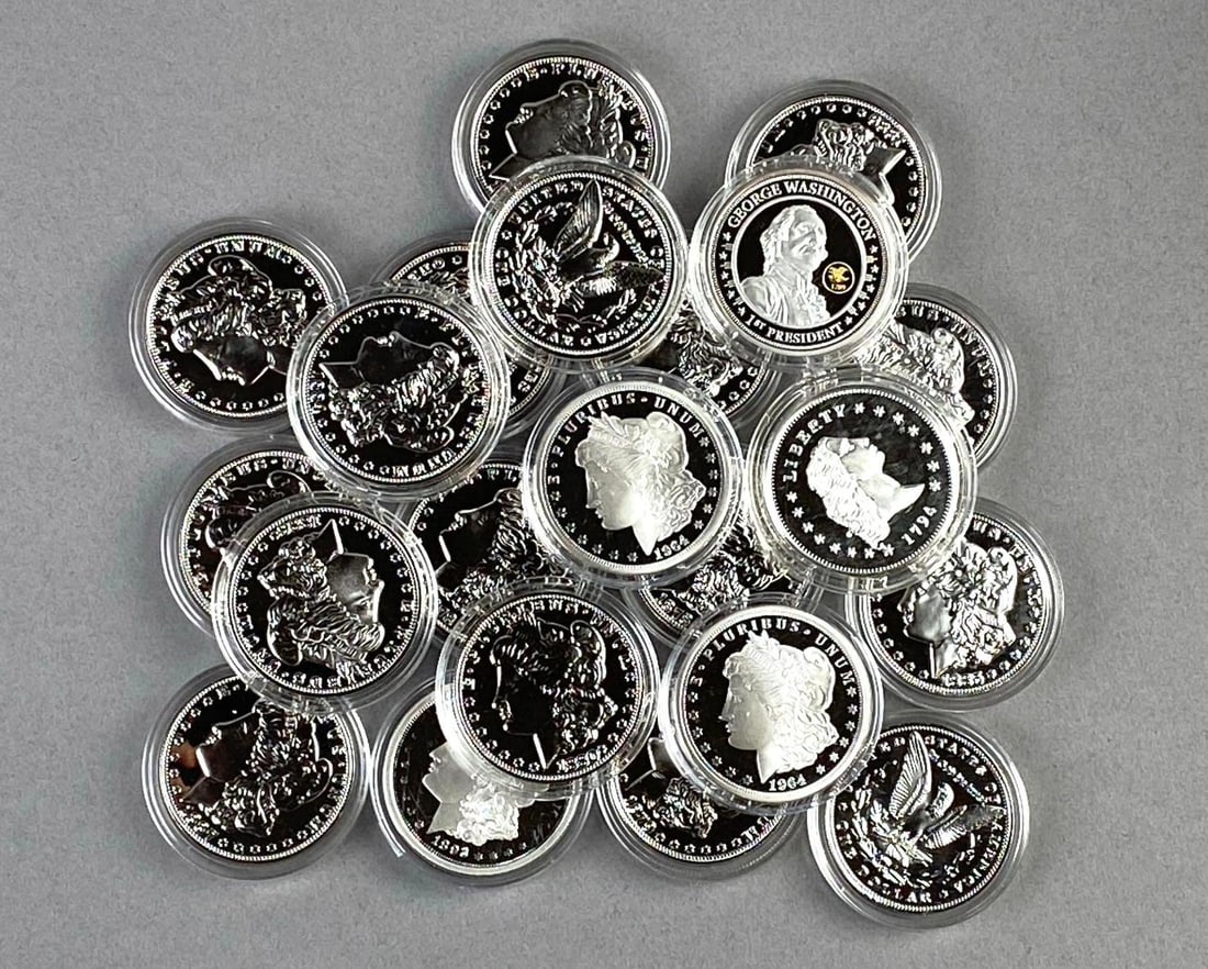 Group of Assorted US Morgan Dollar Design Rounds and More (1 of 1)