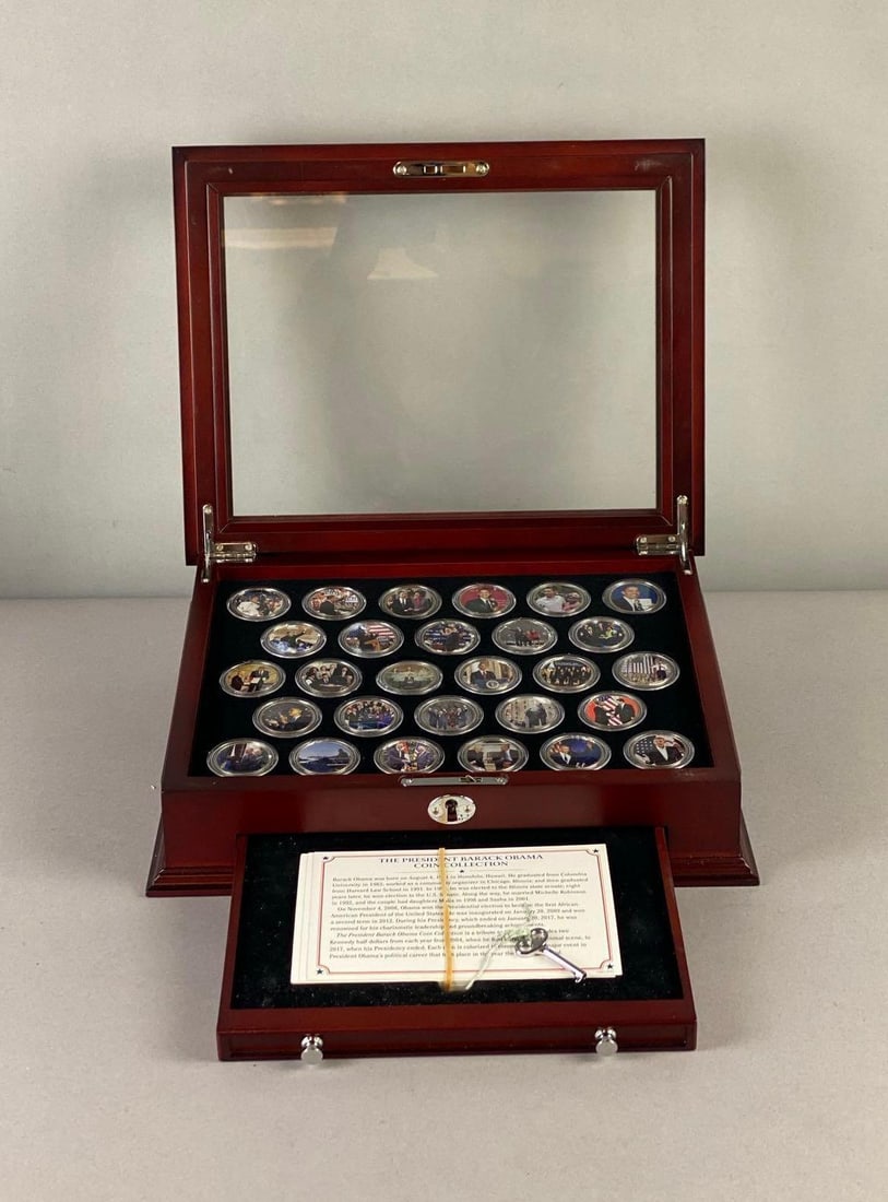 The President Barack Obama Coin Collection: Includes 28 US Kennedy Clad Half Dollar Obama Designs.