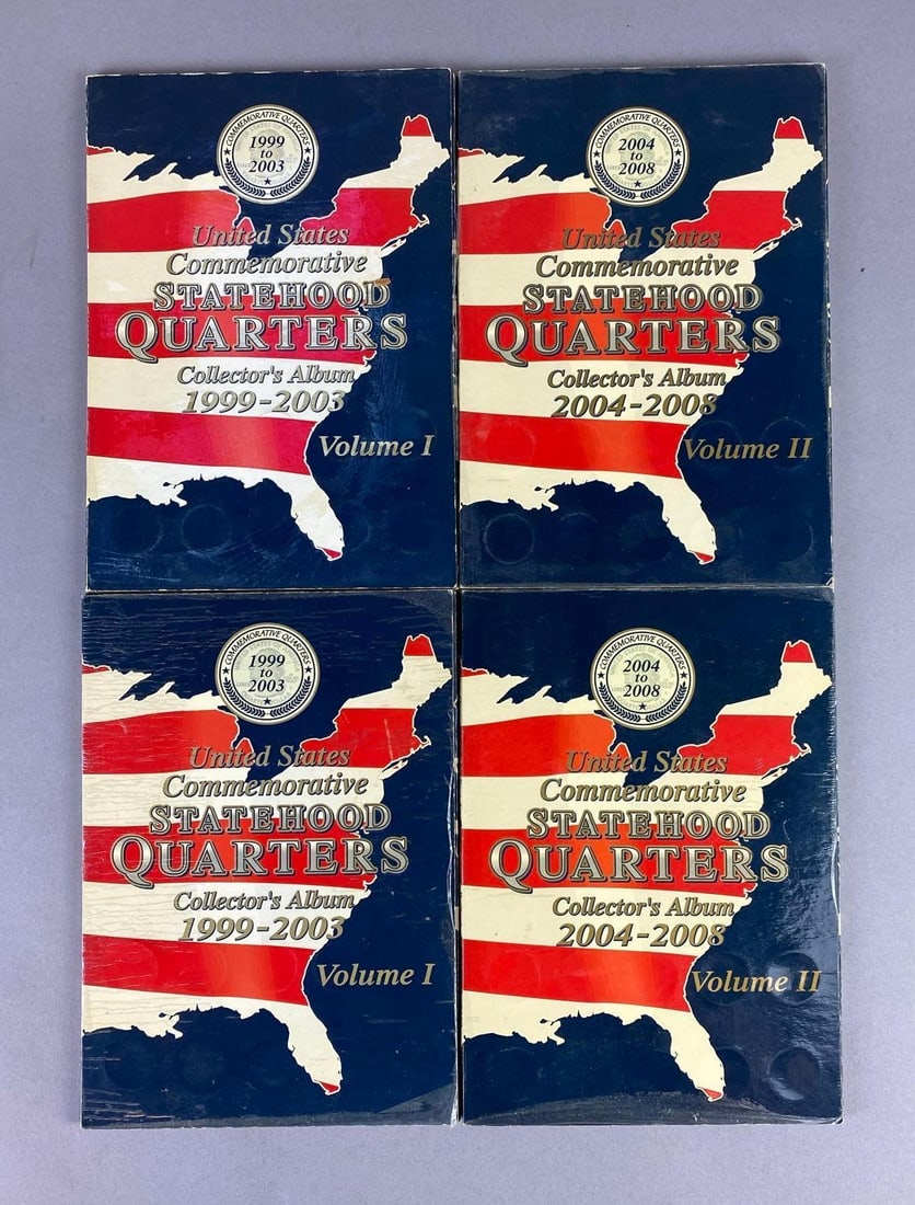 Group of 4 US Commemorative Statehood Quarters Collectors Albums (1 of 3)