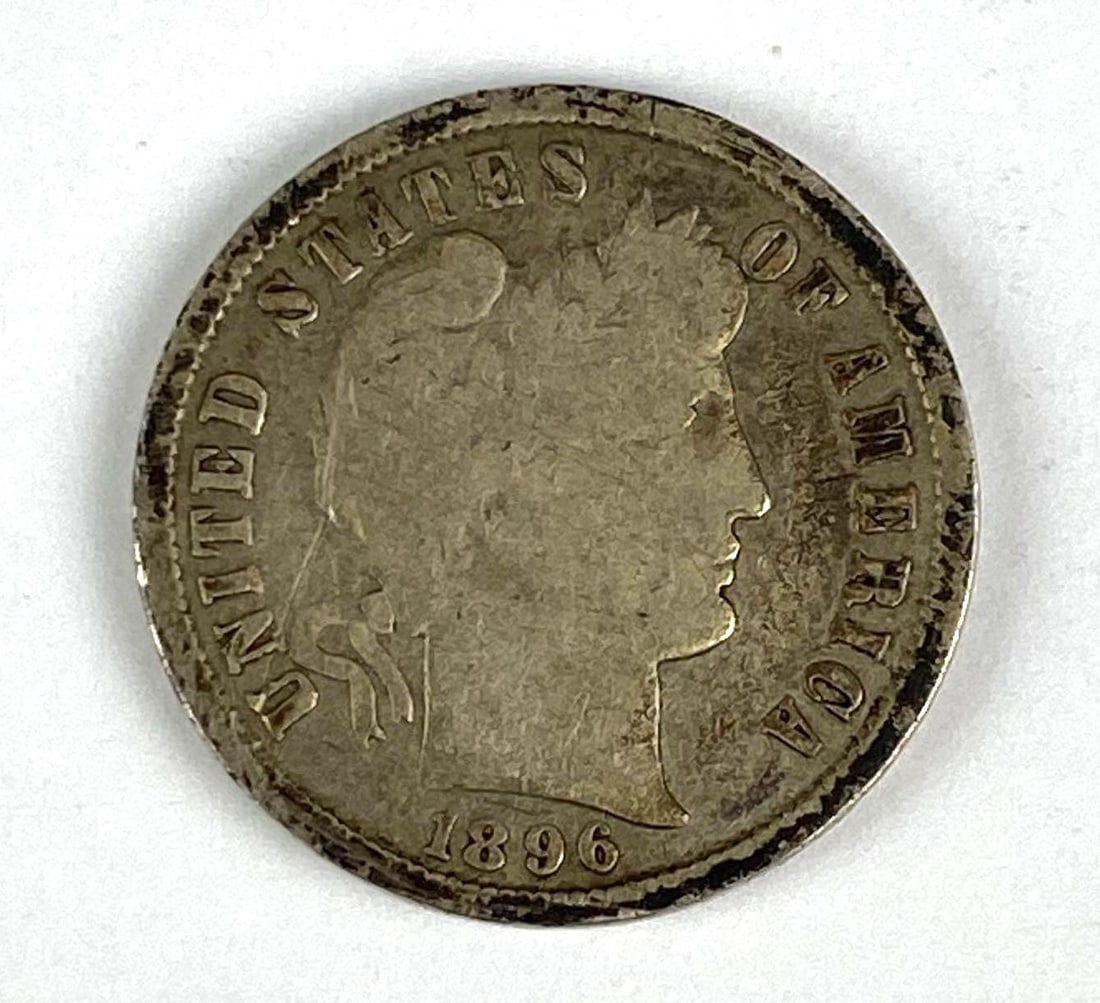RARE 1896-S Barber Silver Dime (1 of 2)