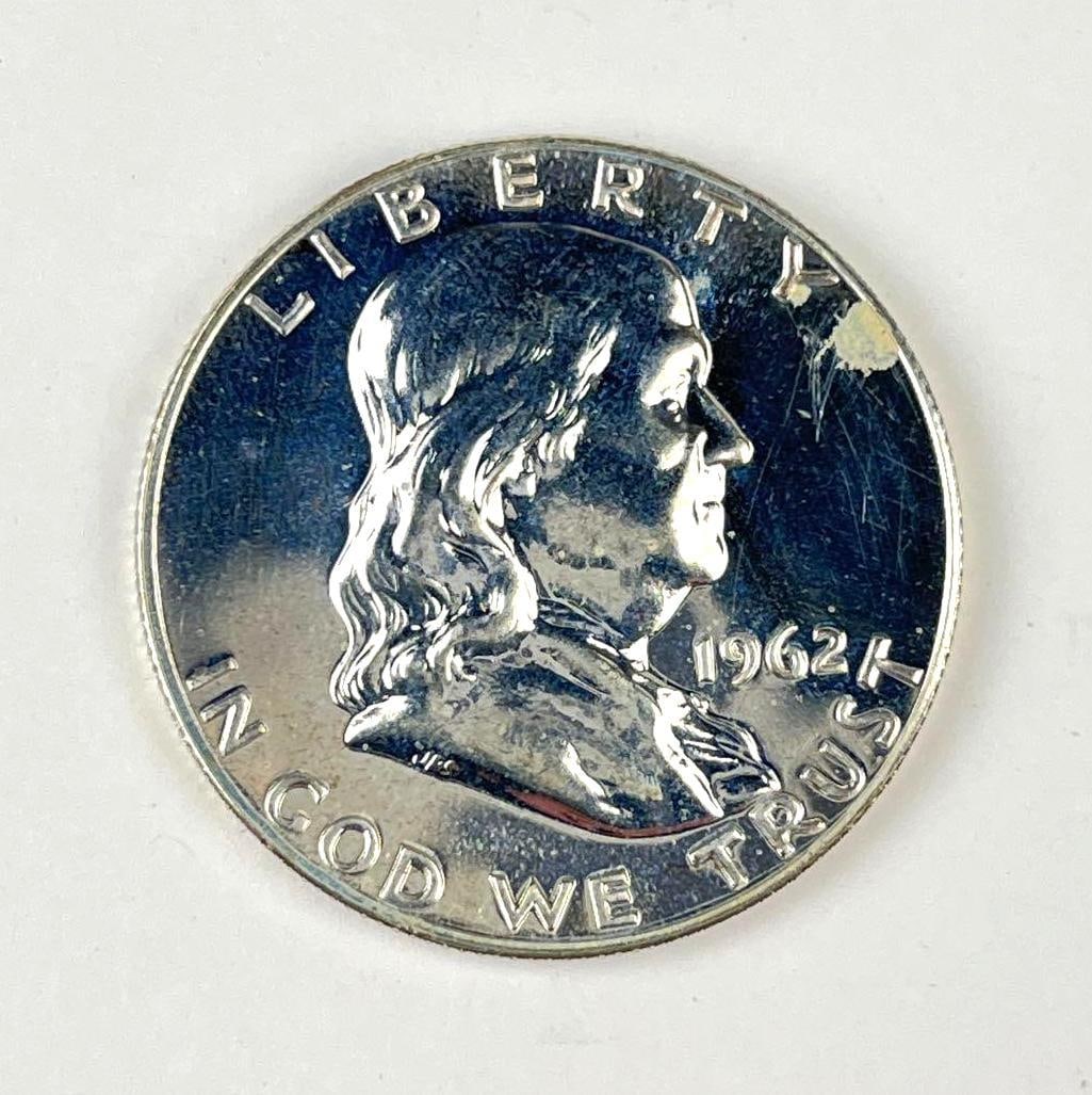 1962 US Franklin Silver Half Dollar (1 of 2)