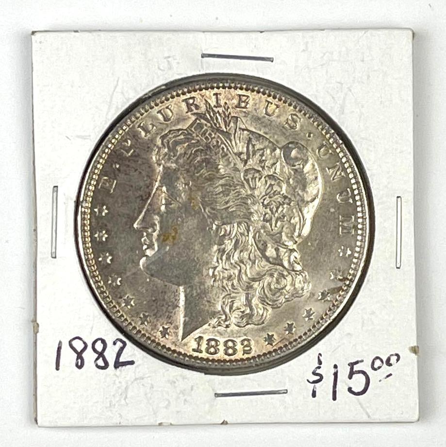 1882 US Morgan Silver Dollar (1 of 2)