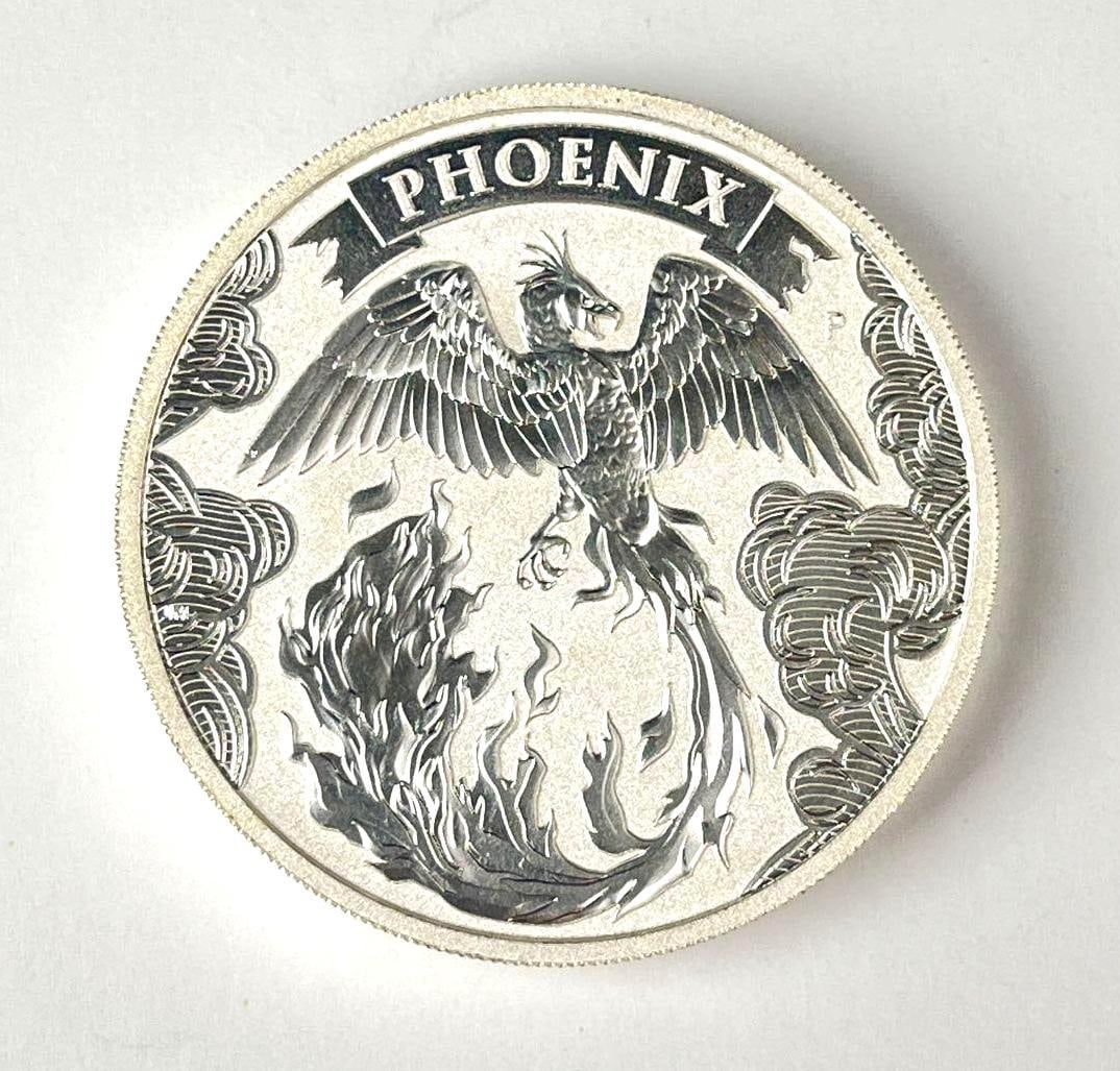2022 Australia $2 Phoenix 2 oz 9999 Fine Silver Coin (1 of 2)