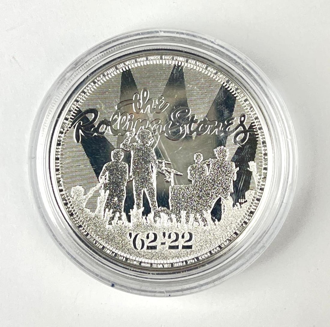 2022 Great Britain 2 Pound The Rolling Stones 1 oz 999 Fine Silver Coin (1 of 2)