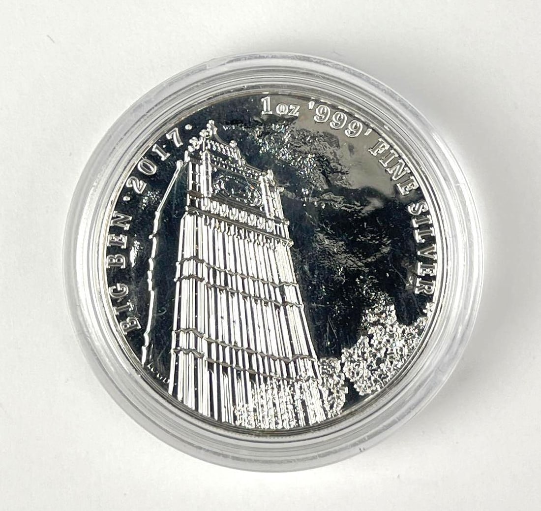 2017 Great Britain 2 Pound Big Ben 1 oz 999 Fine Silver Coin (1 of 2)