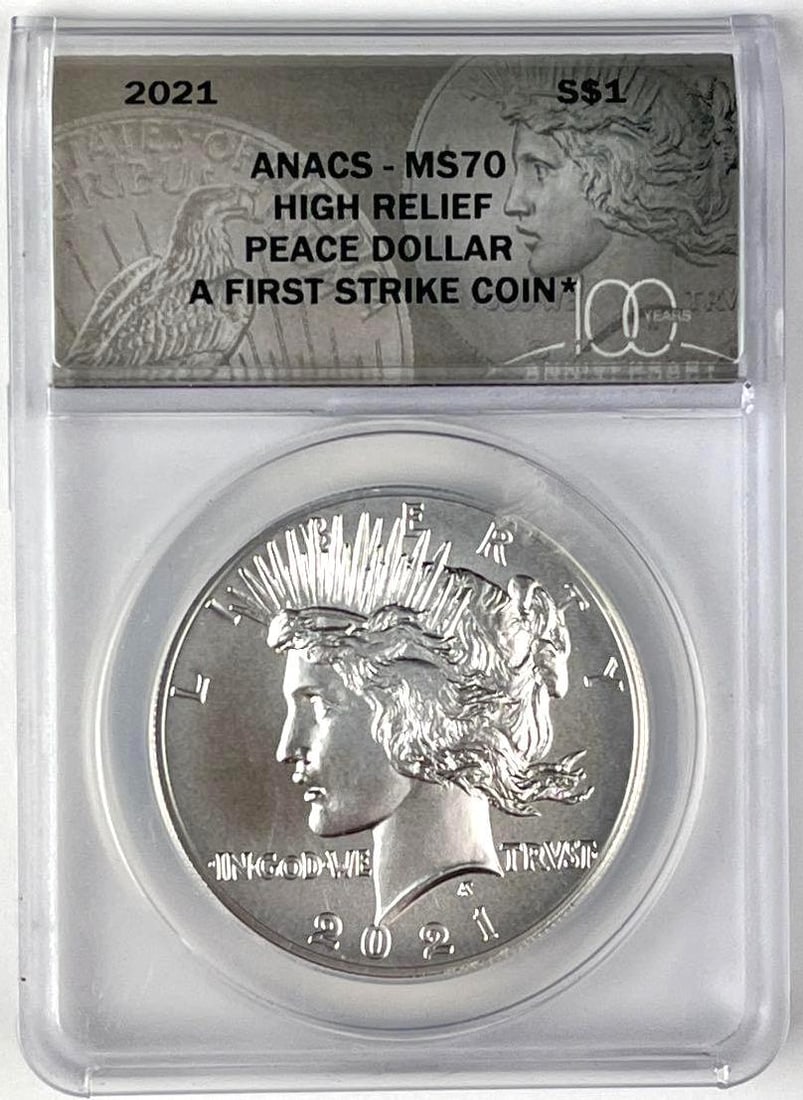 2021 US Peace Silver Dollar ANACS MS70 (1 of 2)