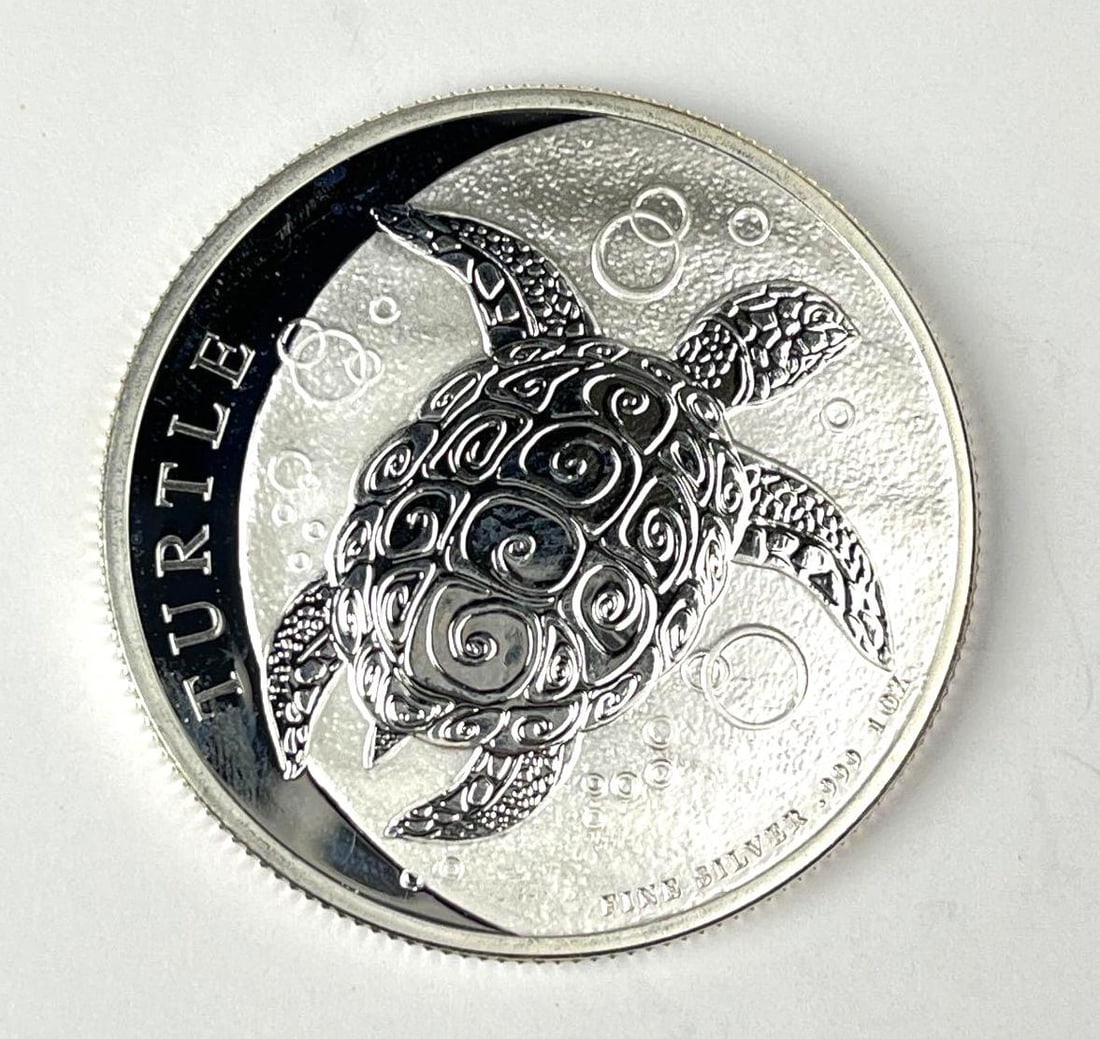 2017 NIUE $2 Turtle 1 oz .999 Fine Silver Coin (1 of 2)