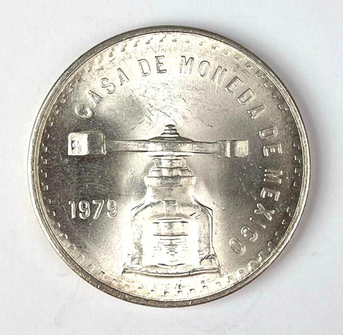 1979 Mexico Balance Scale 1 Onza 1 oz .999 Fine Silver Round (1 of 2)