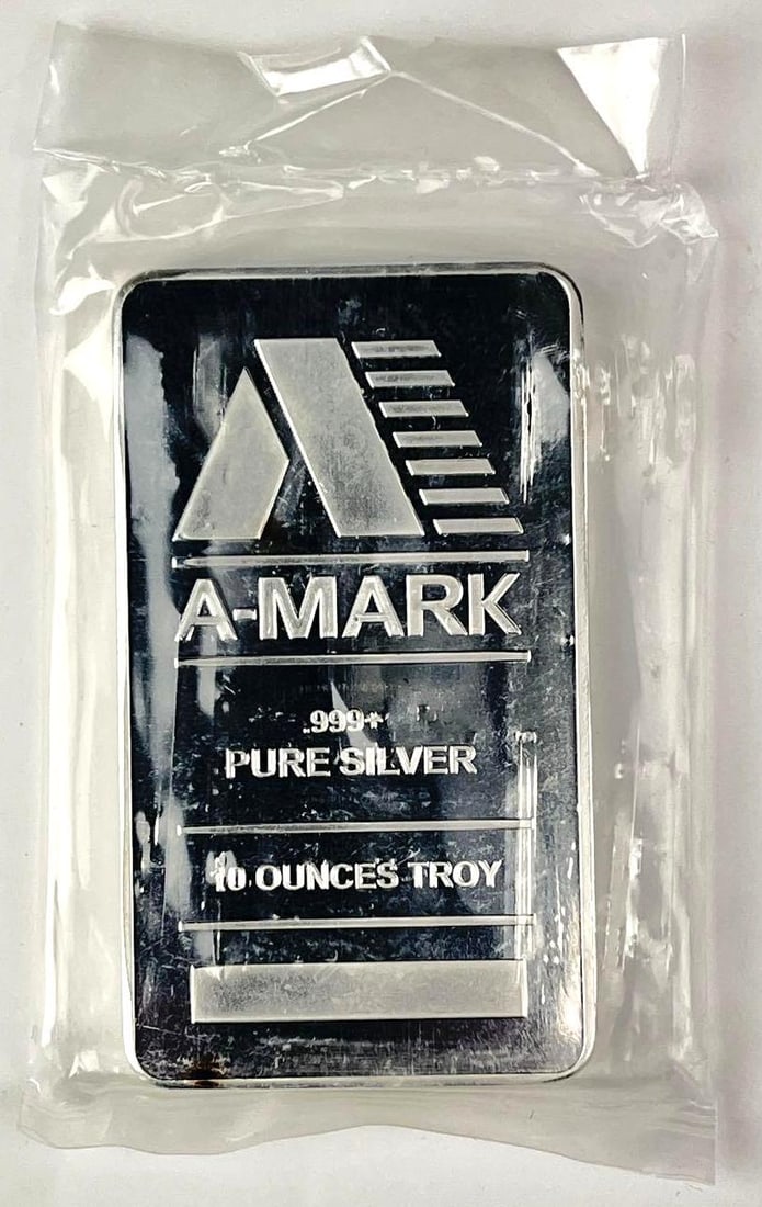 A-Mark 10 oz .999 Fine Silver Ingot/ Bar (1 of 2)