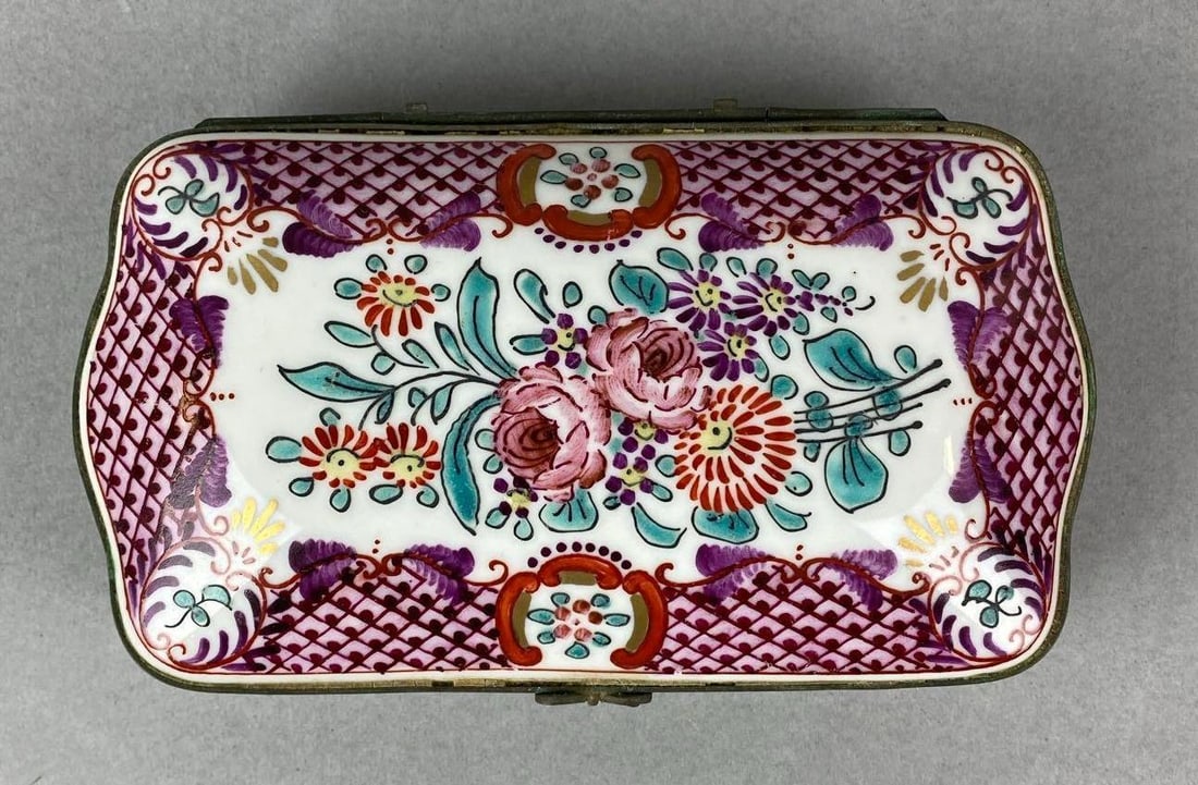 French Hand Painted Trinket Box (1 of 5)