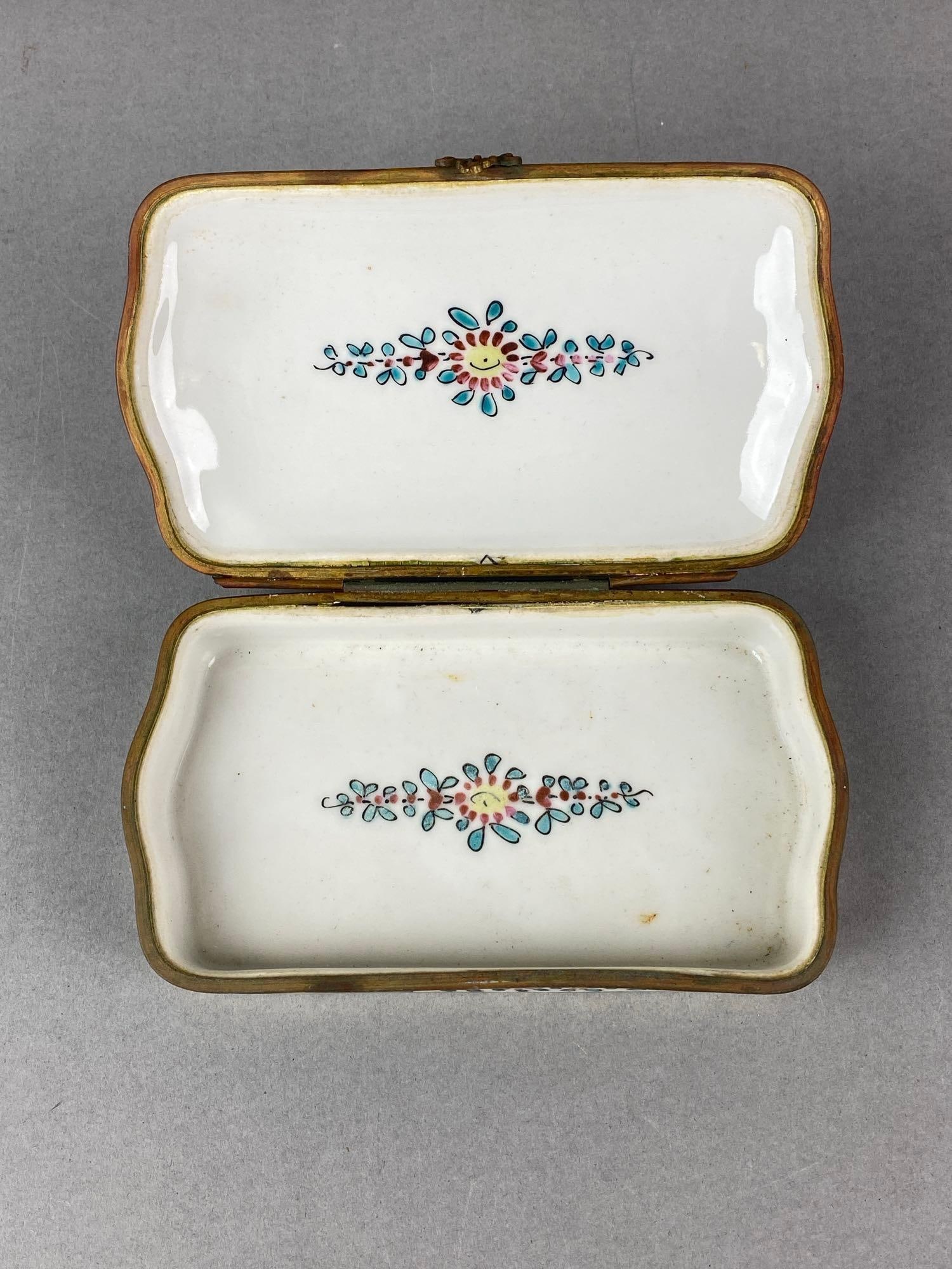 French Hand Painted Trinket Box - 2