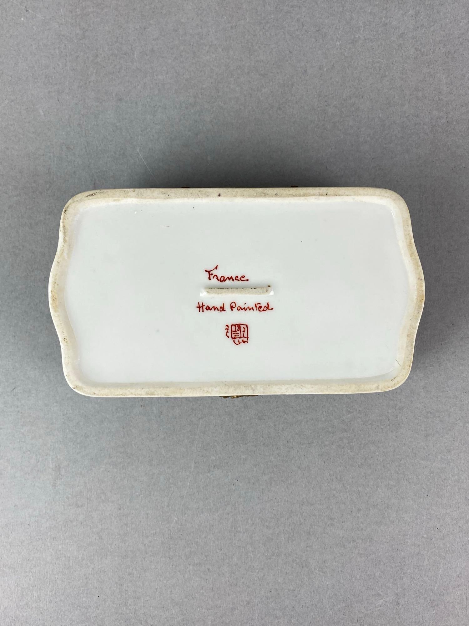 French Hand Painted Trinket Box - 3