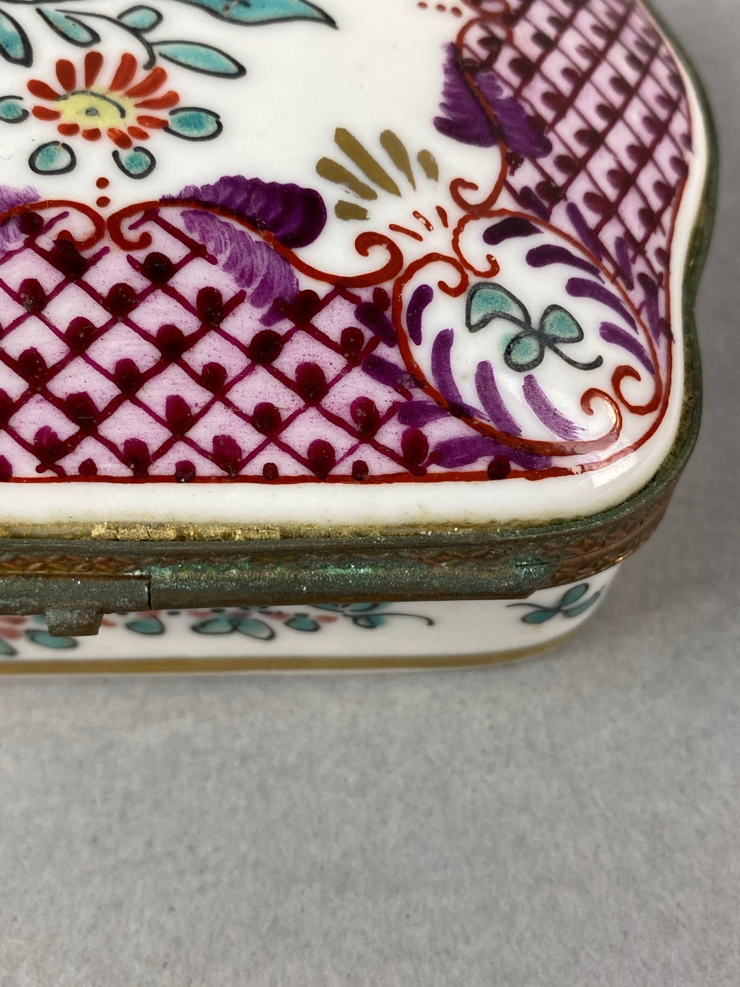 French Hand Painted Trinket Box - 5