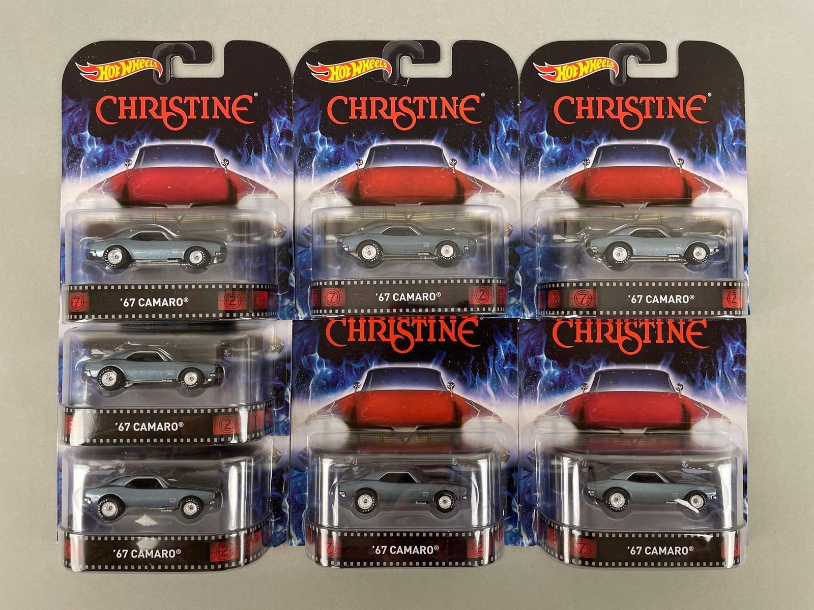 Group of Hot Wheels Christine '67 Camaro Die-Cast Cars: Original packaging