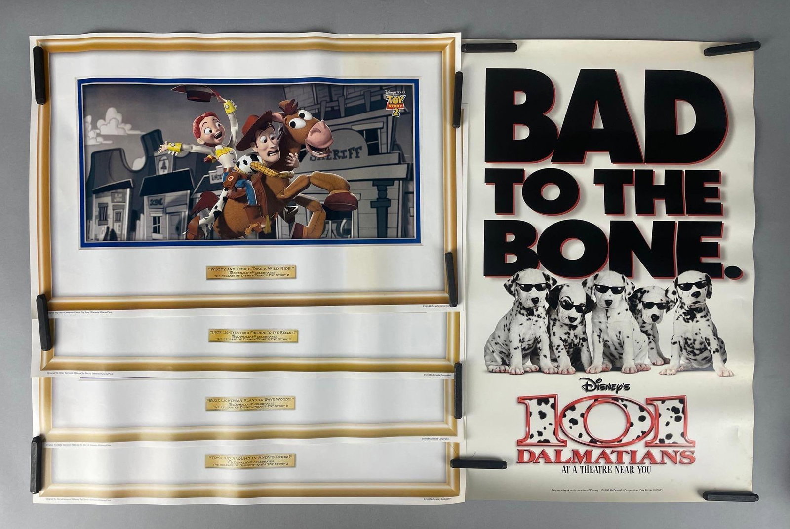Group of McDonald's Disney Pixar Toy Story 2 Advertising Posters (1 of 2)