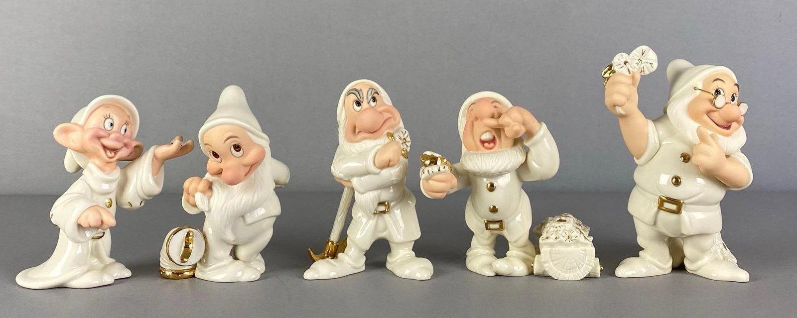 Group of 5 Lenox Disney Showcase Dwarfs Porcelain Figurines (1 of 4)