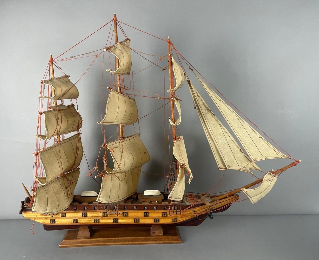 U.S.S. Constitution Wood Model Ship (1 of 6)