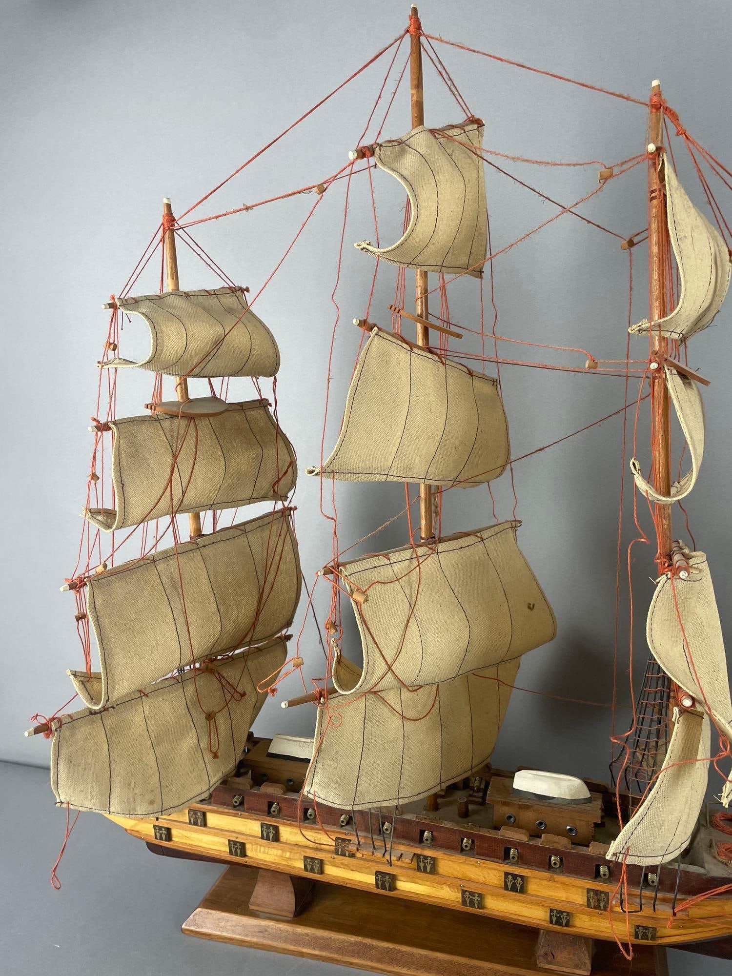 U.S.S. Constitution Wood Model Ship - 2