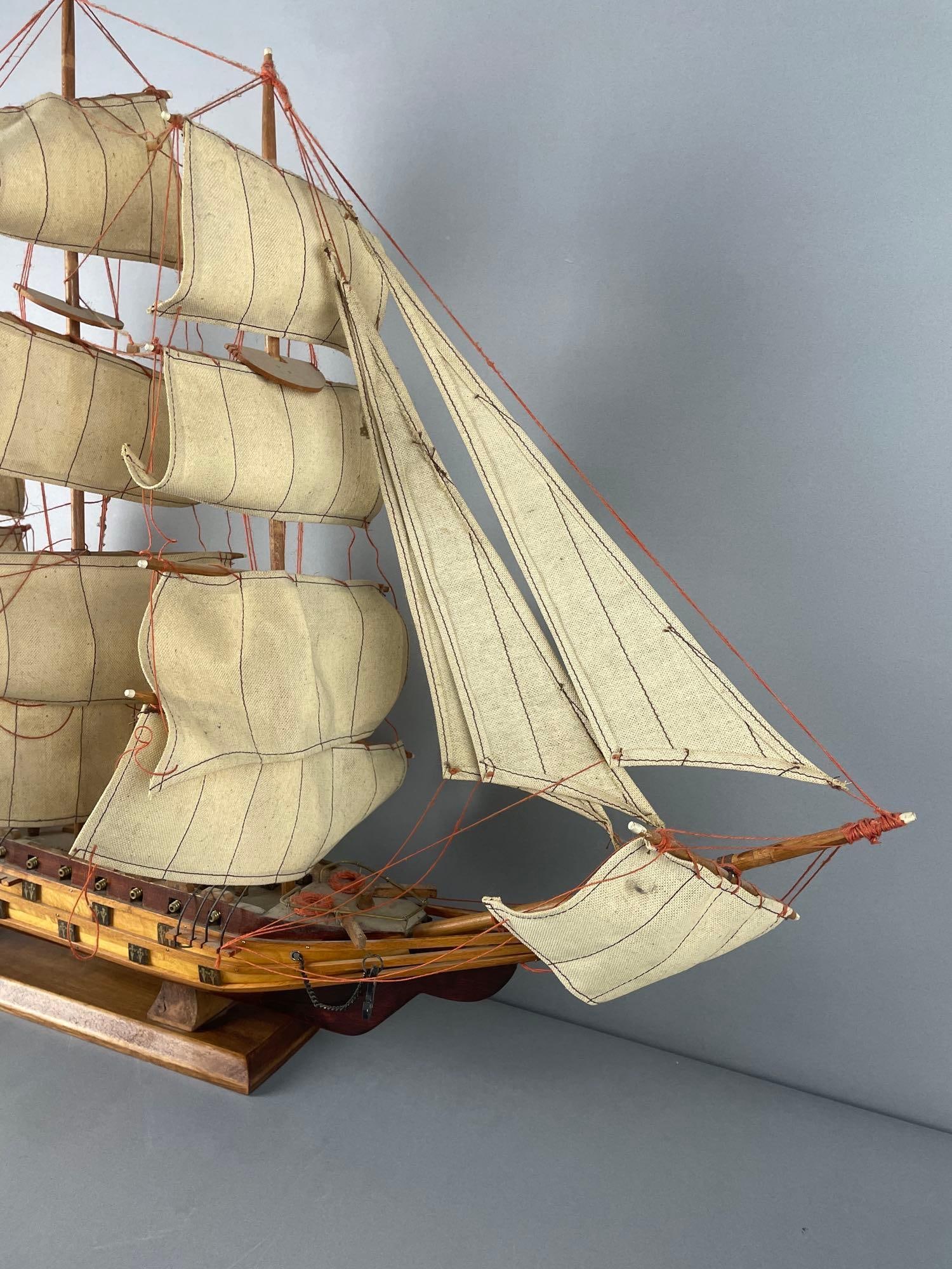 U.S.S. Constitution Wood Model Ship - 3