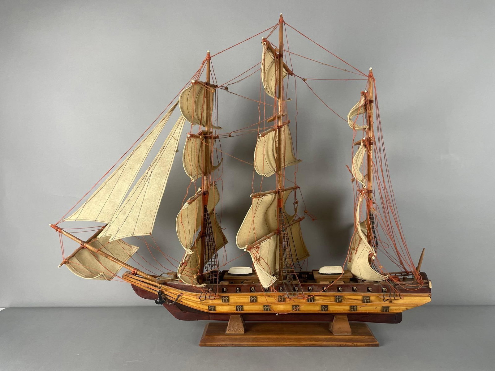 U.S.S. Constitution Wood Model Ship - 4