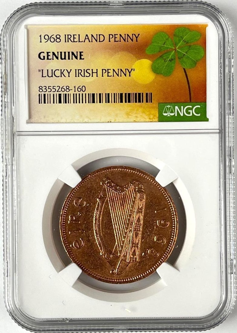 1968 Irish Penny Lucky Irish Penny NGC Genuine (1 of 2)
