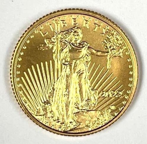 2022 US $5 1/10th American Gold Eagle (1 of 2)