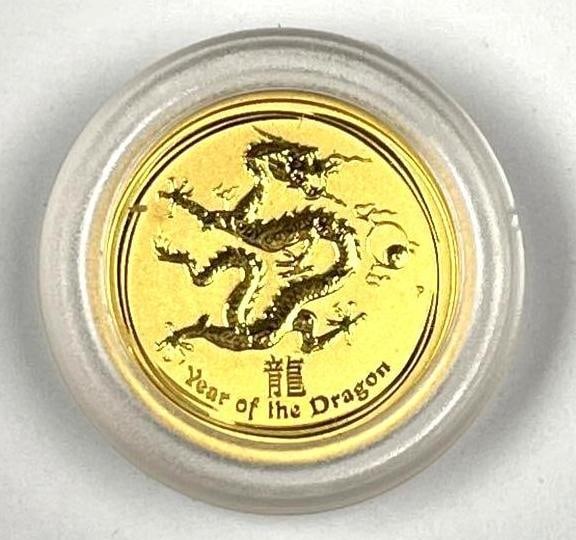 2012 Australia $5 Year of the Dragon 1/20th oz 9999 Gold Coin (1 of 2)
