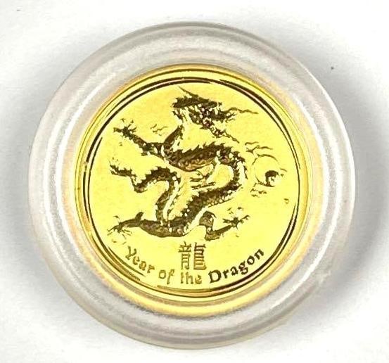 2012 Australia $5 Year of the Dragon 1/20th oz 9999 Gold Coin (1 of 2)