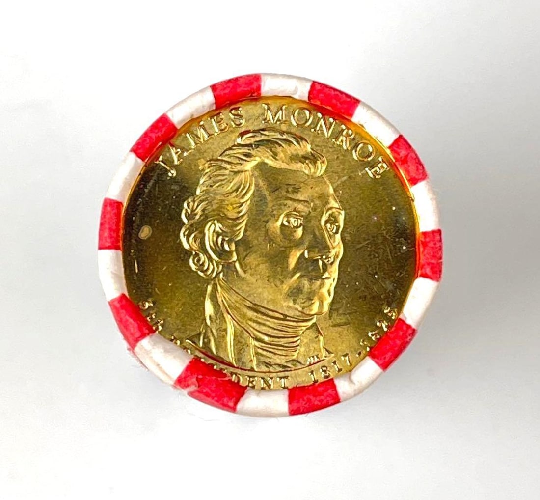 US Mint $25 James Monroe Presidential $1 D Coin Roll (1 of 2)