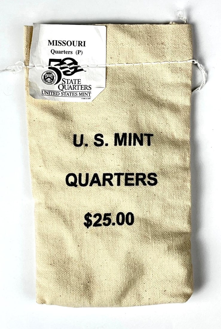 US Mint $25 Missouri P State Quarters in Canvas Bag (1 of 2)