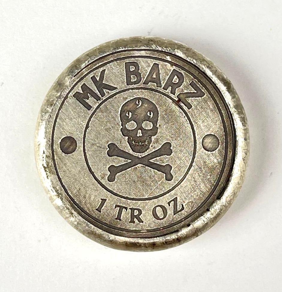 MK Barz Ripple 1 oz 999 Fine Silver Round (1 of 2)