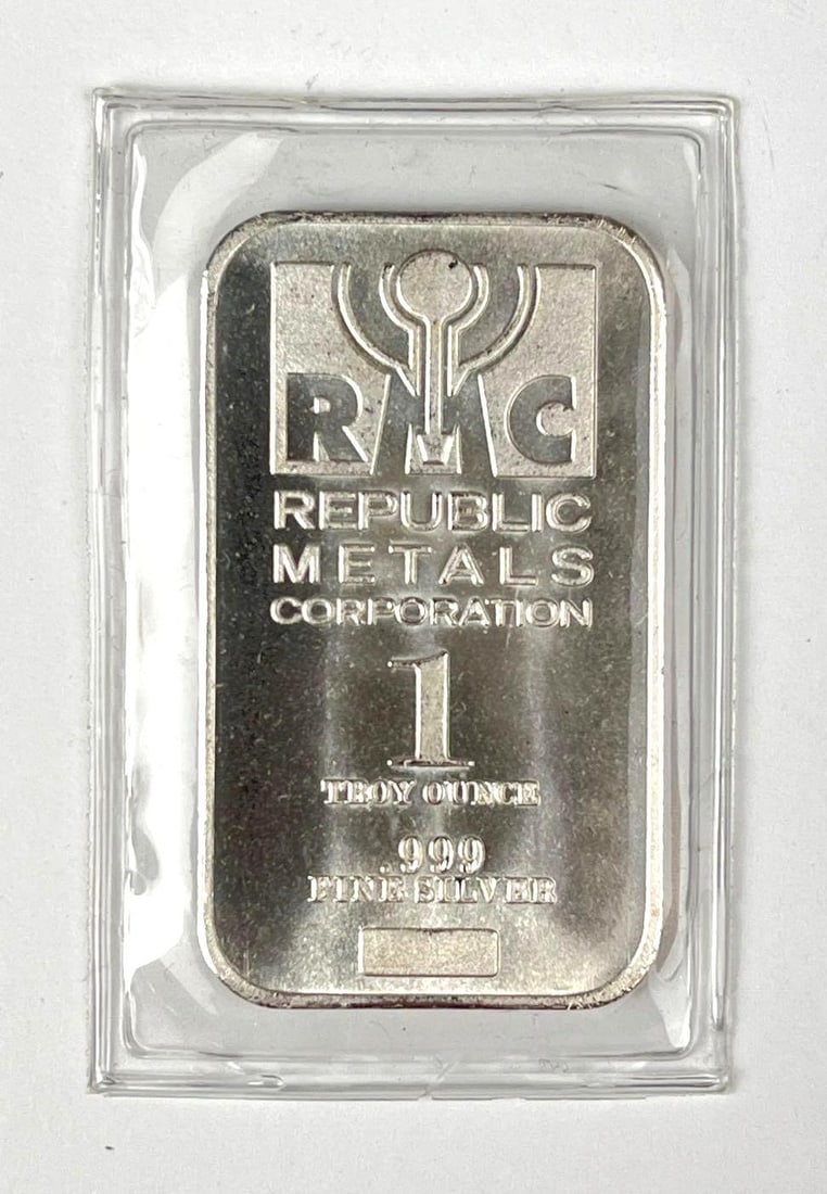 Republic Metals Corp 1 oz .999 Fine Silver Ingot/ Bar (1 of 2)