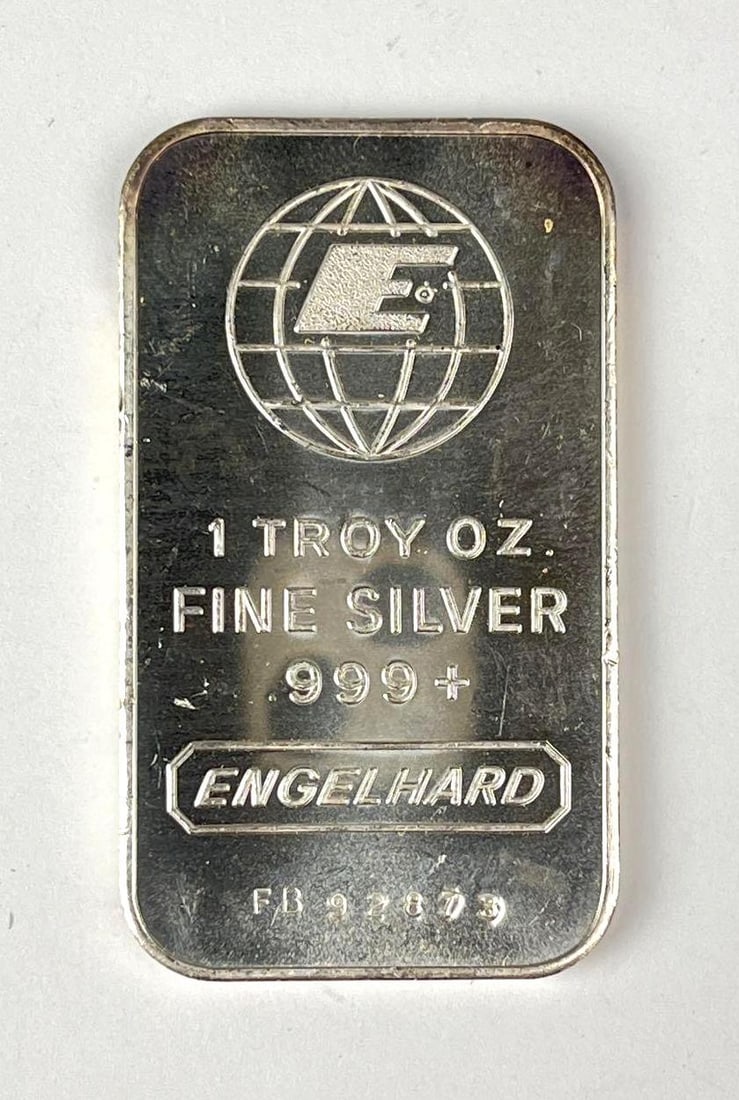 Engelhard 1 oz .999 Fine Silver Ingot/ Bar (1 of 2)