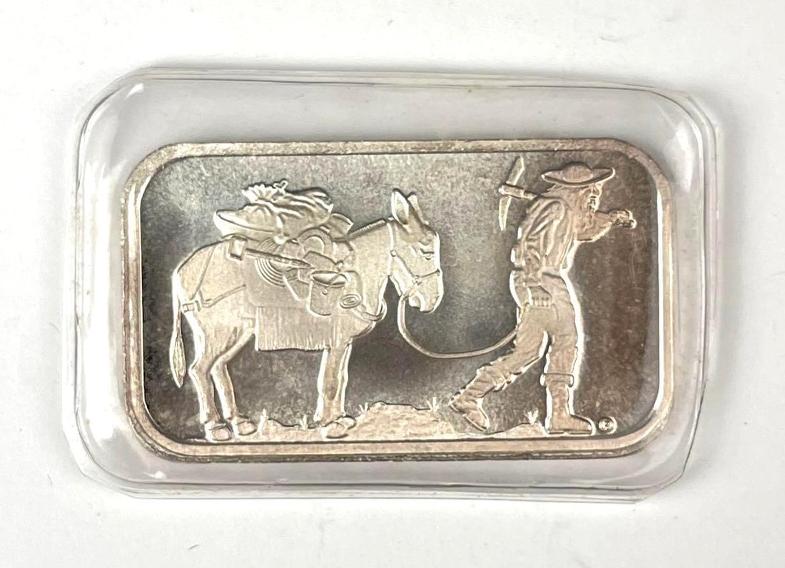 SilverTowne Prospector 1 oz .999 Fine Silver Ingot/ Bar (1 of 2)