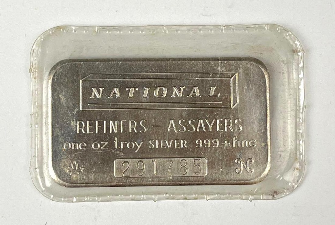 National 1 oz 999 Fine Silver Ingot/ Bar (1 of 2)