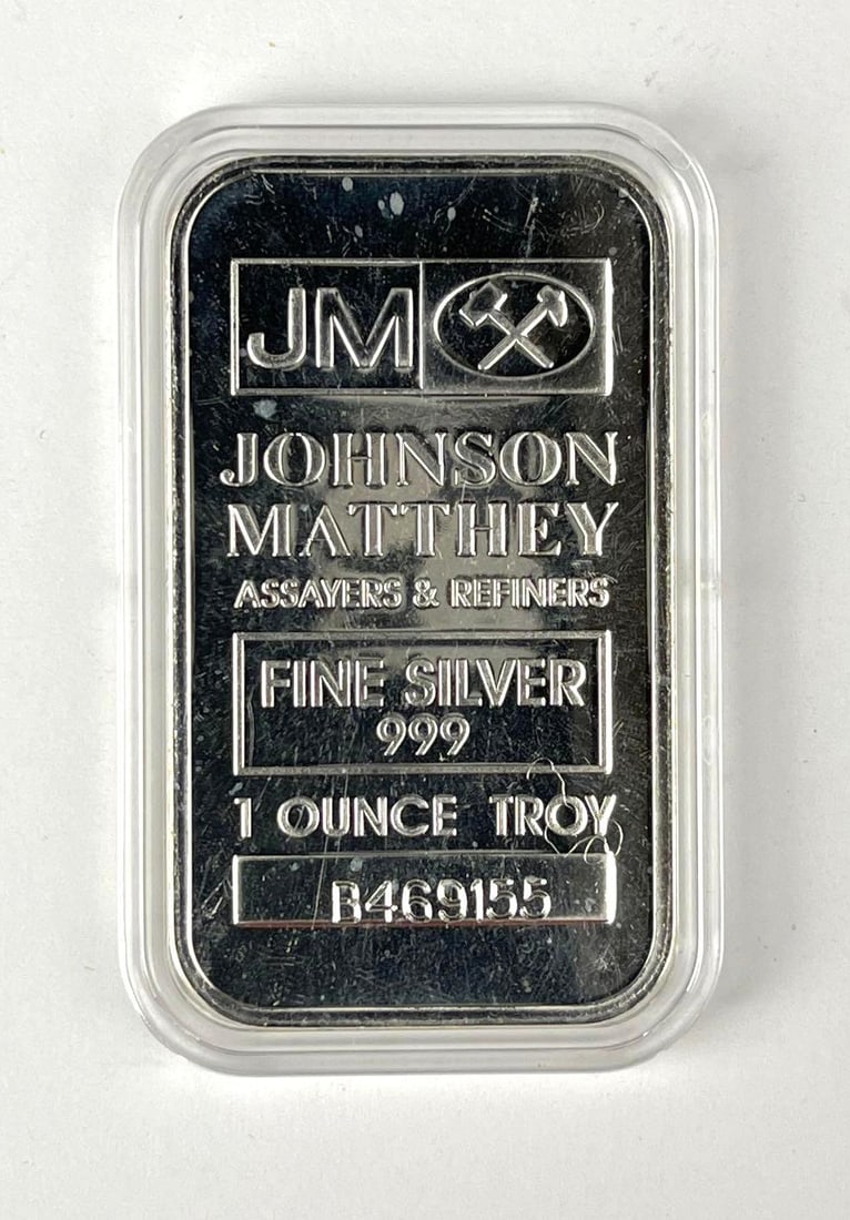 Johnson Matthey 1 oz 999 Fine Silver Ingot/ Bar (1 of 2)